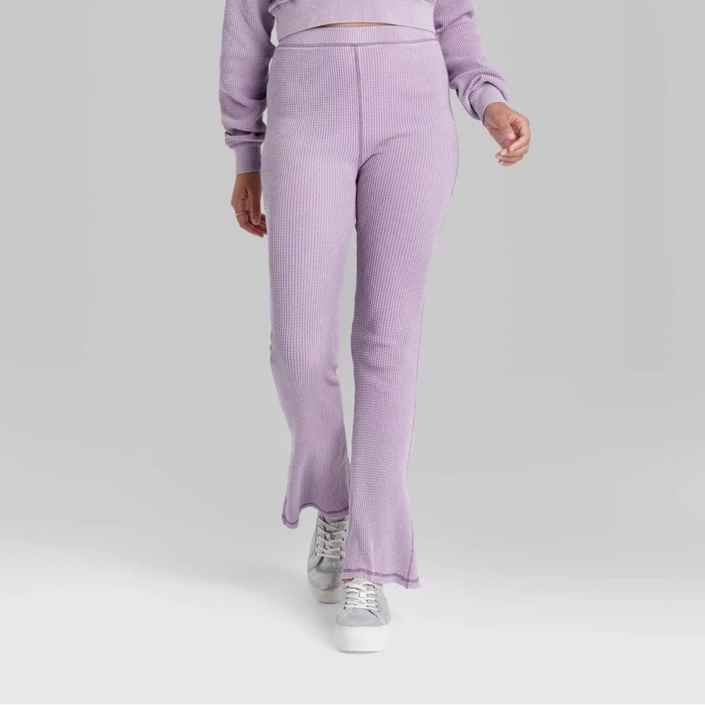 XL‎ Wild Fable Lavender Waffle Knit Flare Lounge Pants – NWOT